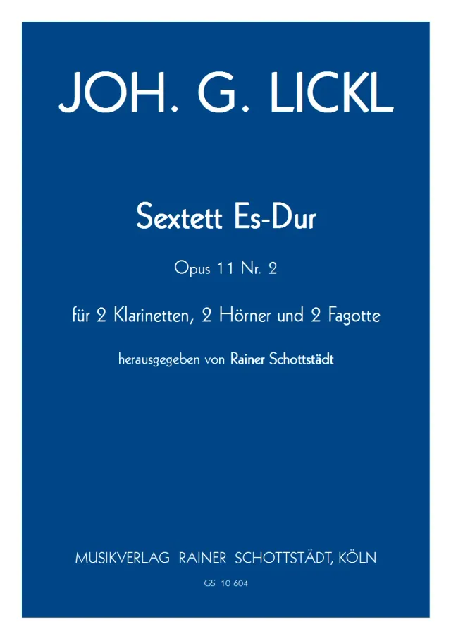 Musikverlag Rainer Schottstädt Sextett Es-dur op.11 No.2 Noten