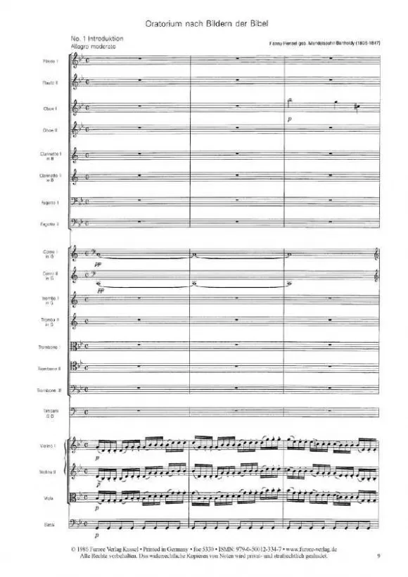Furore Edition Oratoria on words of the bible Partitur Chor Orchester