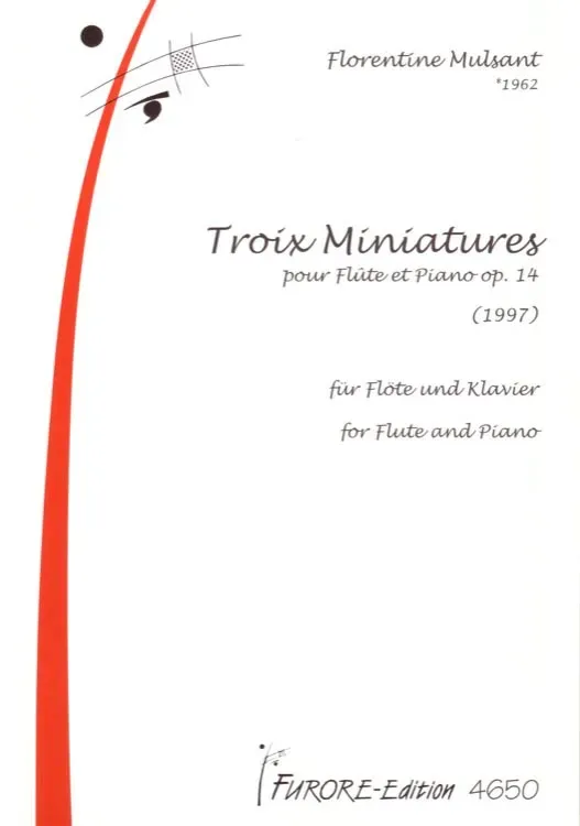 Furore Edition Trois Miniatures op.14 Noten Flöte Klavier Kinder