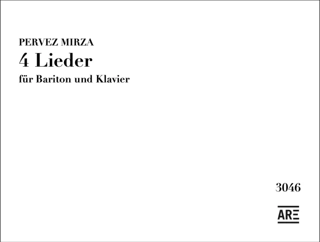 Are Musik Verlag Mirza 4 Lieder Bariton Klaviernoten