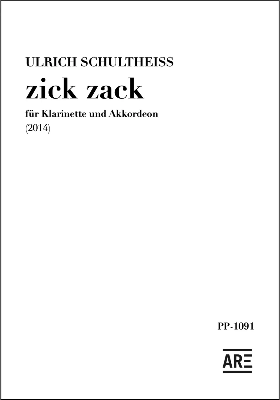 Are Musik Verlag zick zack Duo Noten