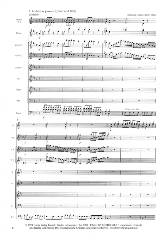 Furore Edition Laudate Pueri Dominum Psalm 112 Partitur