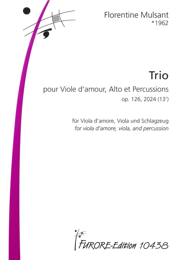 Furore Edition Trio for Viola d’amore, Viola and Percussion, Op. 126 Noten