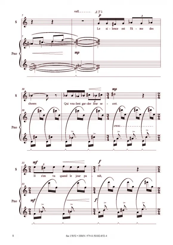 Furore Edition Quatre Mélodies op. 61, 2015 Noten für Sopran und Klavier