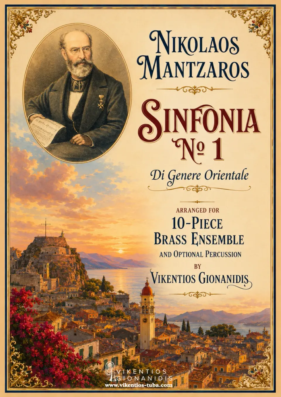 Vikentios Gionanidis Sinfonia No.1 Mantzaros Noten 10er Ensemble