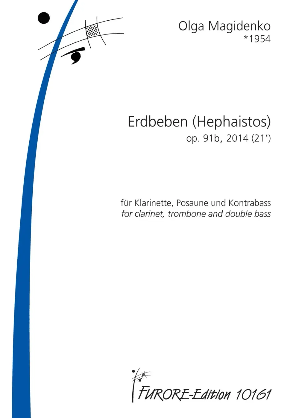 Furore Edition Erdbeben Hephaistos Noten Klarinette Trio