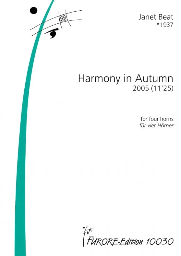 Furore Edition Harmony in Autumn Partitur mit Stimmen für 4 Hörner
