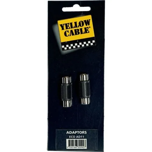 Yellow Cable AD11 Adapter RCA-Kupplung 2 Stück Doppelpack