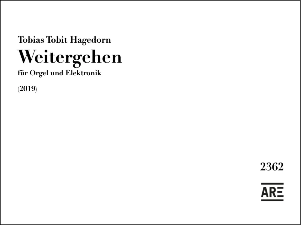 Are Musik Verlag Hagedorn Weitergehen Noten Orgel Elektronik