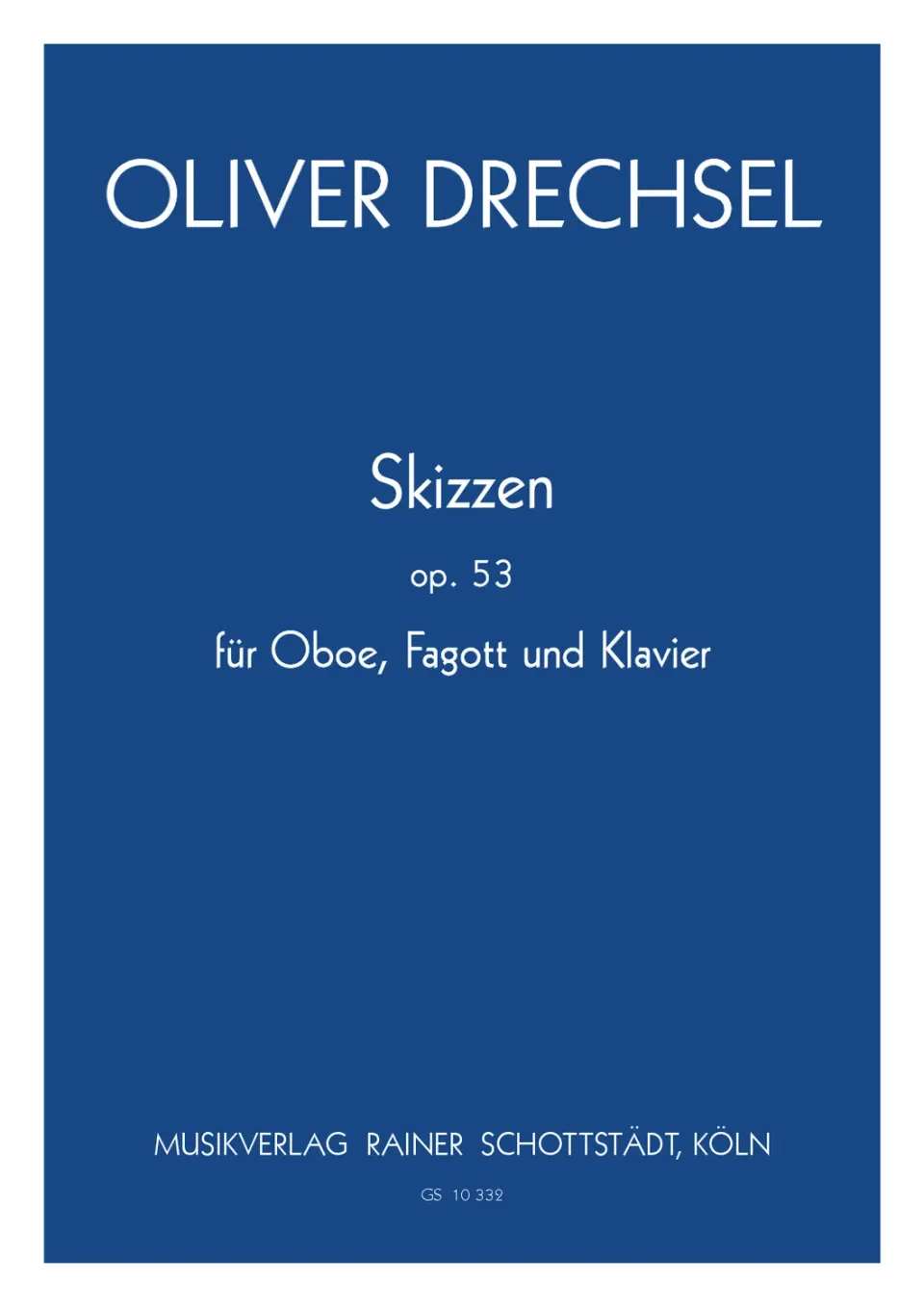 Musikverlag Rainer Schottstädt Skizzen op.53 Noten Ob Fg Klavier
