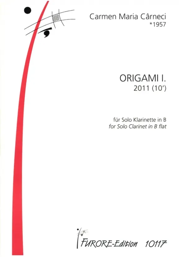 Furore Edition ORIGAMI I. for clarinet in B flat Klarinette solo