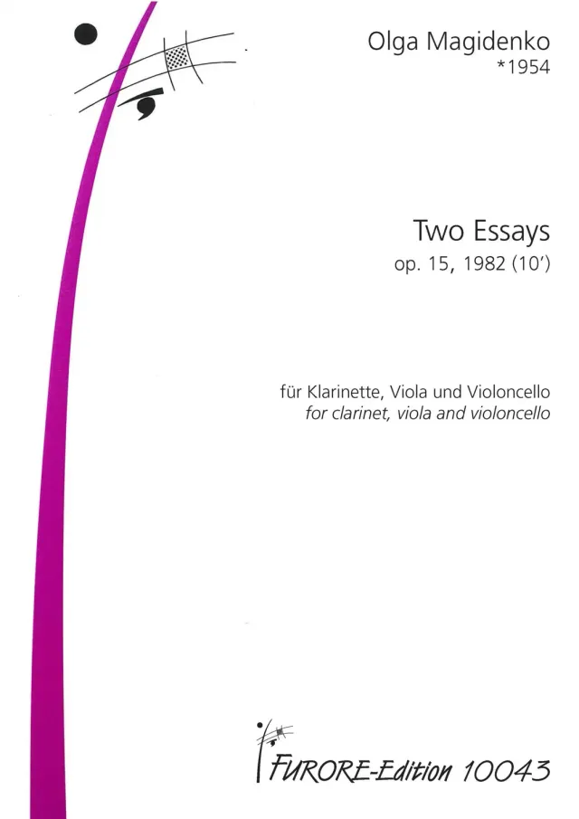 Furore Edition Two Essays op.15 Klarinette Viola Cello Noten