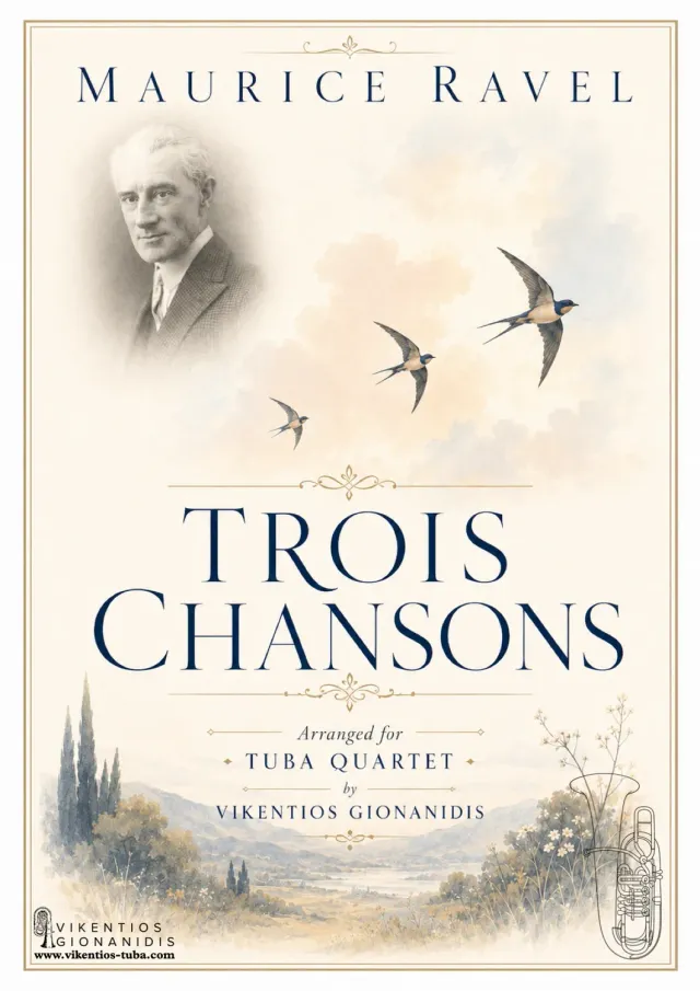 Vikentios Gionanidis Trois Chansons Noten Tubaquartett