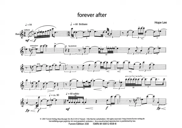 Furore Edition forever after Noten für Flöte schwer