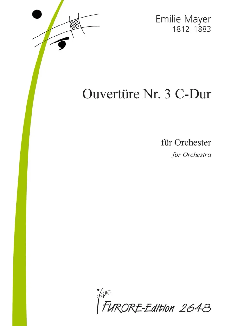Furore Edition Ouverture No. 3 C major for orchestra Noten ca. 1850