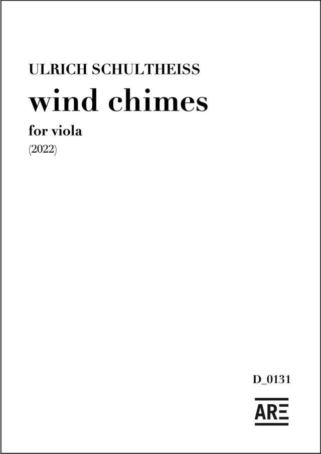Are Musik Verlag Schultheiss wind chimes Viola Noten 2022