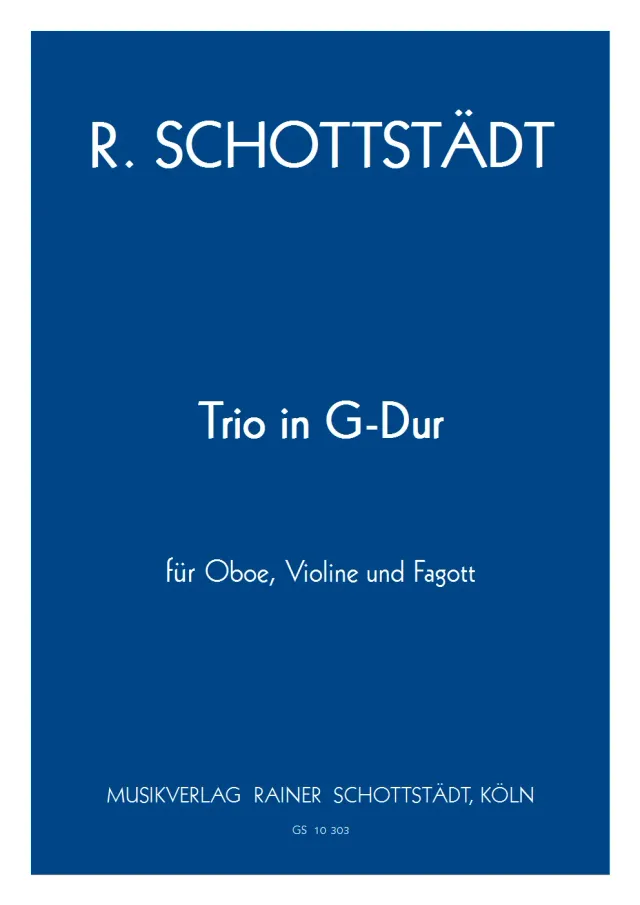 Musikverlag Rainer Schottstädt Trio in G Noten für Oboe, Violine und Fagott