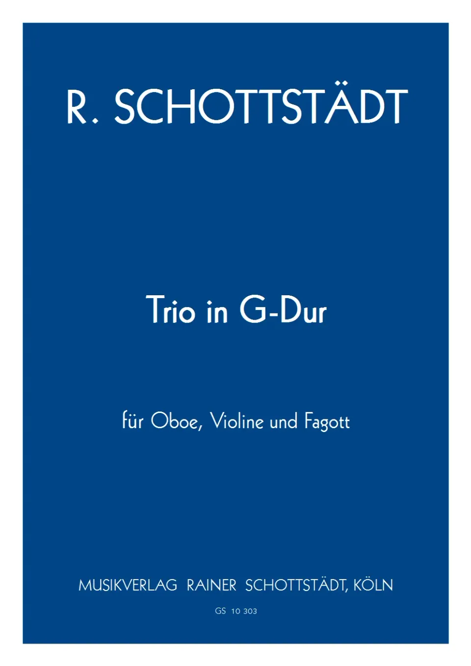Musikverlag Rainer Schottstädt Trio in G Noten für Oboe, Violine und Fagott