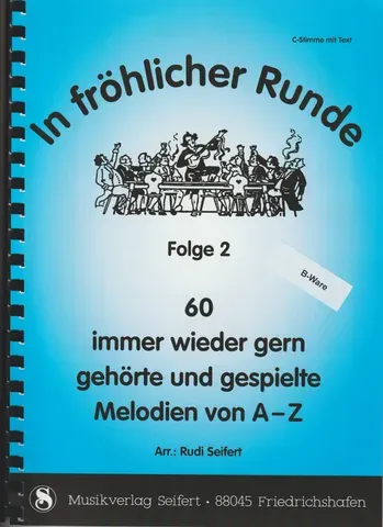 In fröhlicher Runde 2 C-Stimme Akkordeonheft Noten B-Ware mit Text