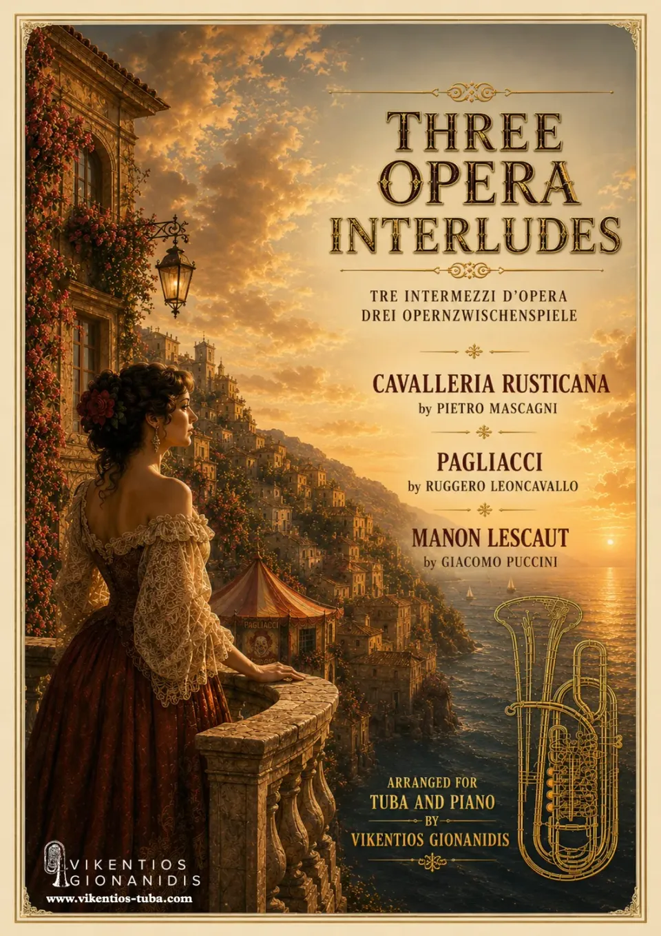 Vikentios Gionanidis Three Opera Interludes Noten Tuba und Klavier
