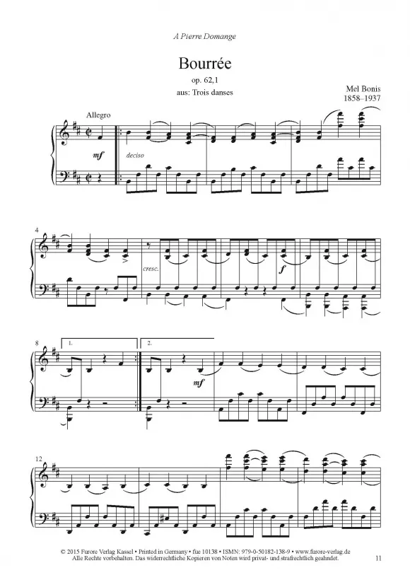 Furore Edition Danses C Vol. 11 Klaviernoten