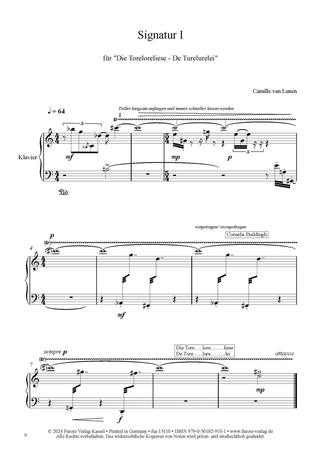 Furore Edition Nicht von dieser Welt mittlere hohe Stimme Klavier Noten