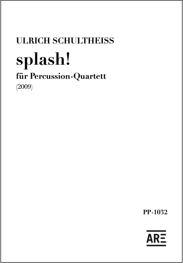 Are Musik Verlag Schultheiss splash Percussion-Noten Quartett