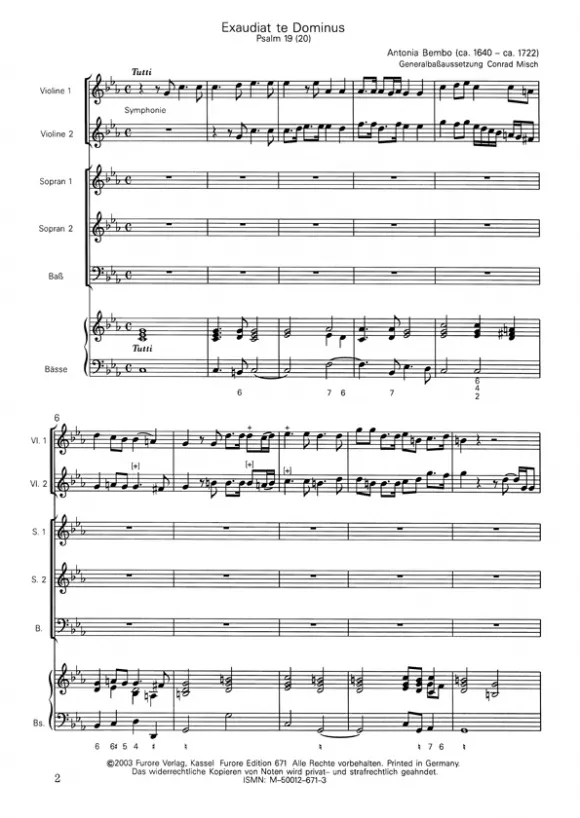 Furore Edition Exaudiat te Dominus Psalm 19 Noten