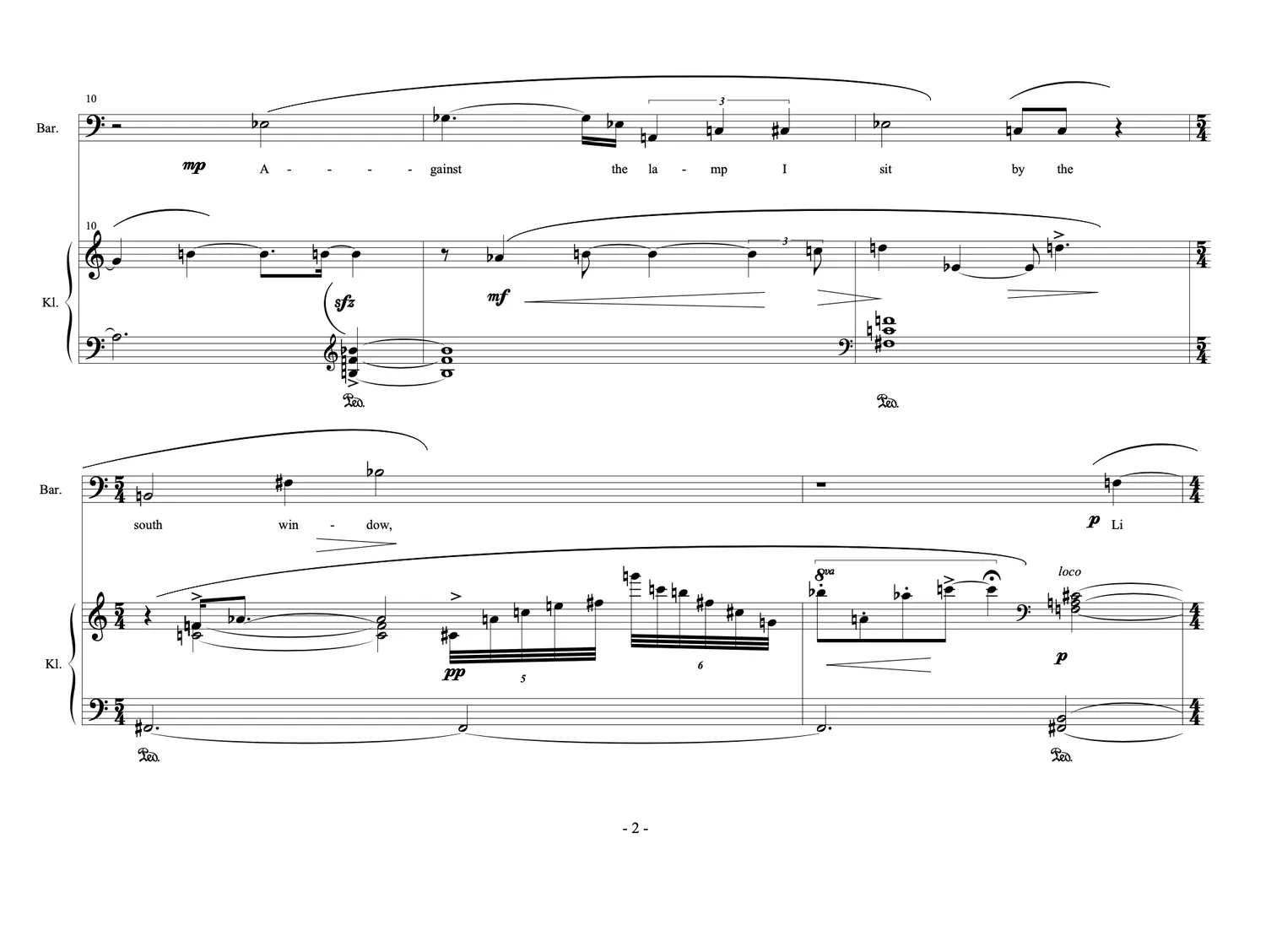 Are Musik Verlag Mirza 4 Lieder Bariton Klaviernoten