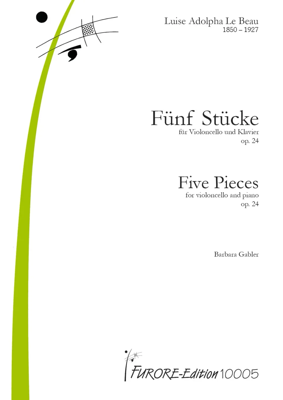 Furore Edition Fünf Stücke Violoncello Klavier op. 24 Noten