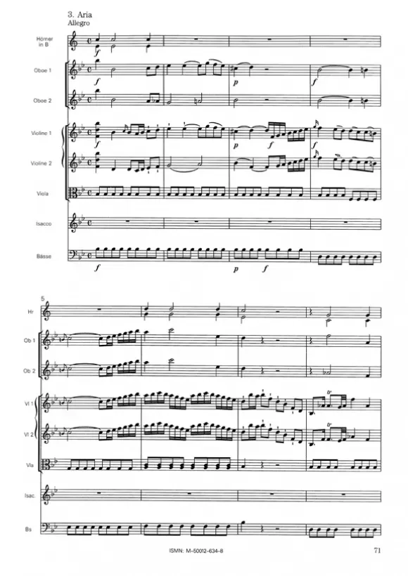 Furore Edition Isacco Oratorium Mietmaterial Soli Chor
