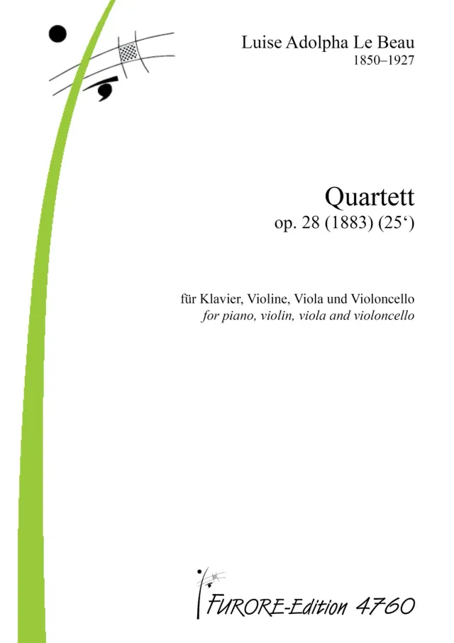 Furore Edition Quartet op. 28 Klavierquartett Noten