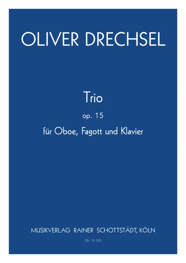 Musikverlag Rainer Schottstädt Trio op.15 Noten Oboe Fagott Klavier