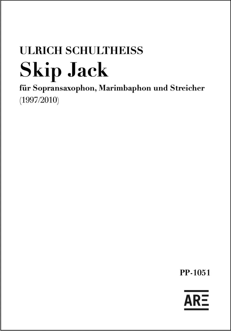 Are Musik Verlag Skip Jack Noten Sopransaxophon Marimba Streicher
