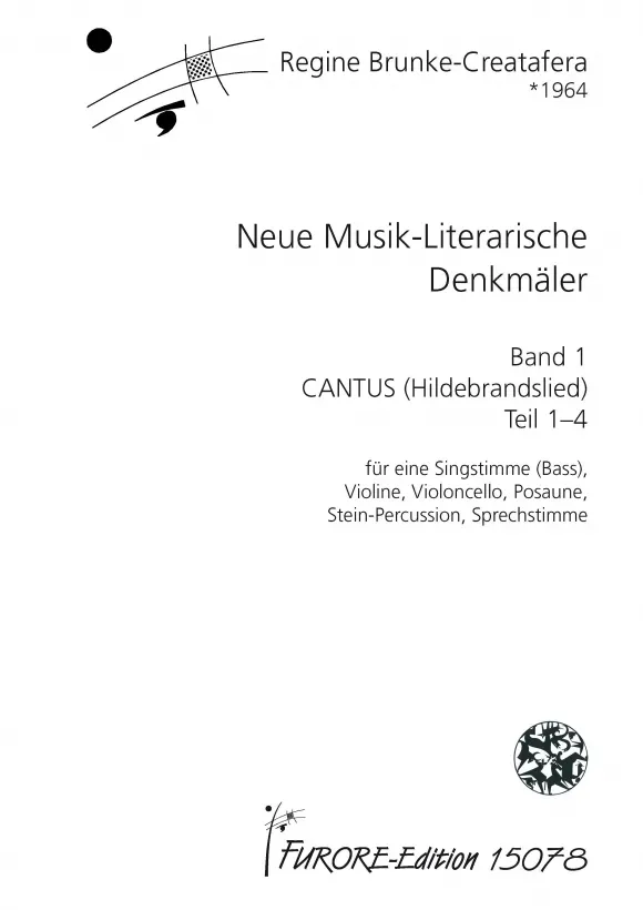 Furore Edition Cantus Vol. 1 Hildebrandslied Partitur Stimmen