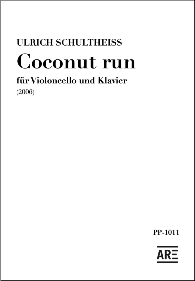 Are Musik Verlag Schultheiss Coconut run Cello Noten