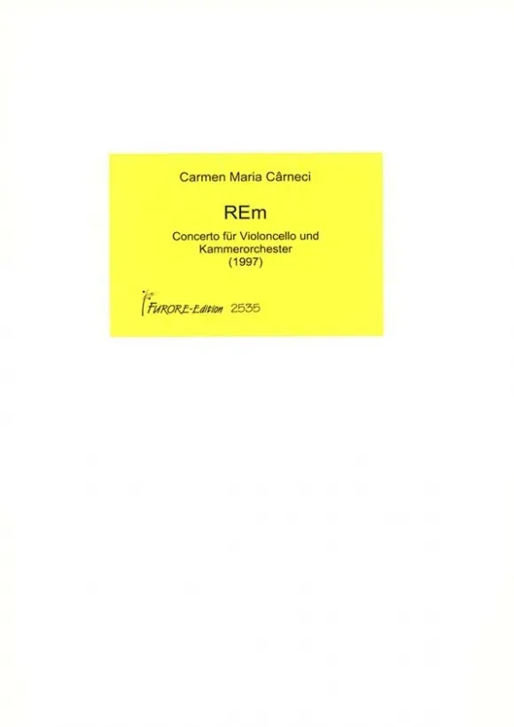 Furore Edition REm Violoncello Kammerorchester Mietmaterial