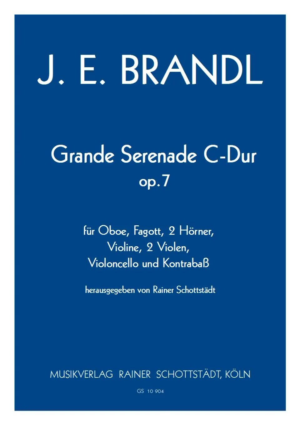 Musikverlag Rainer Schottstädt Grande Serenade C-dur op.7 Noten Nonett
