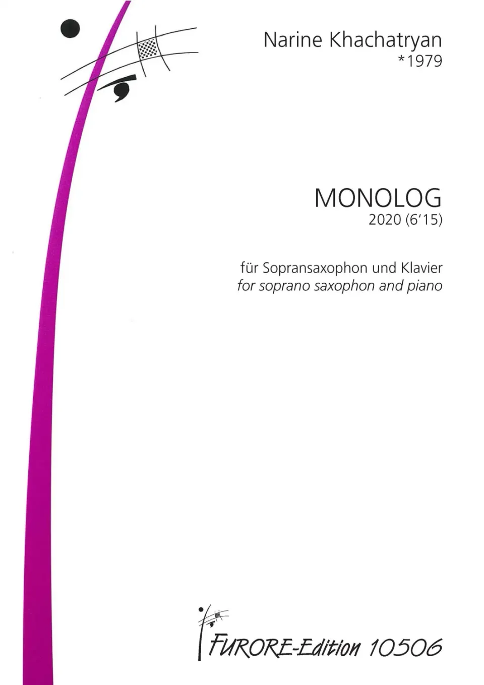 Furore Edition Monolog Noten Sopransaxophon Klavier