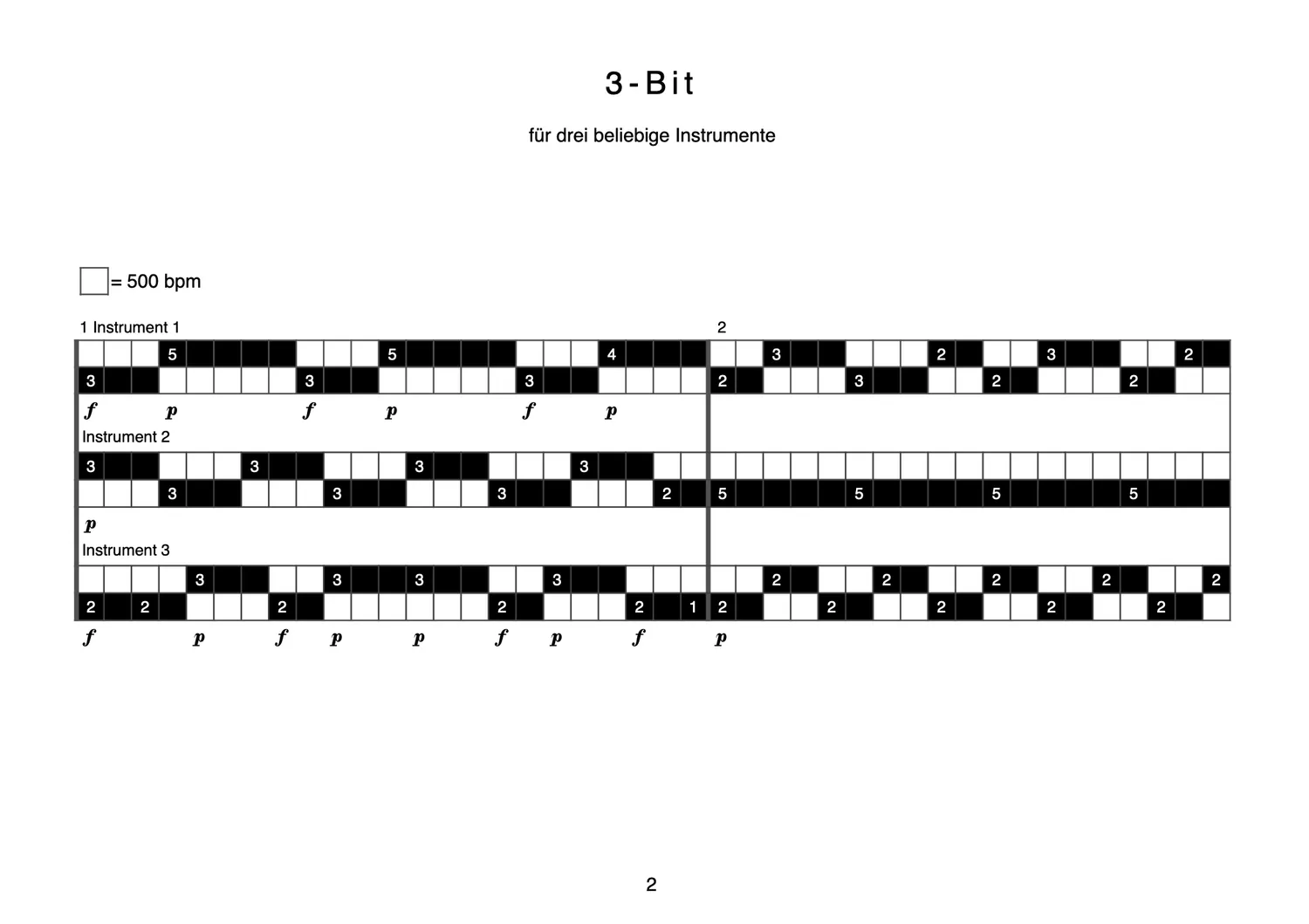 Are Musik Verlag 3-Bit für drei Instrumente Partitur