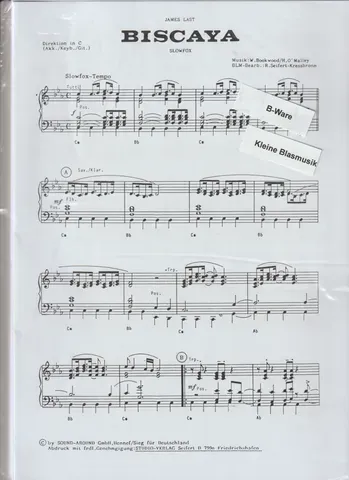 Studio-Verlag Rudi Seifert Biscaya (kleine Blasmusik) B-Ware Noten Slowfox