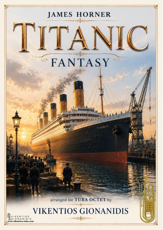 Vikentios Gionanidis Titanic Fantasy Horner Noten Tuba-Oktett