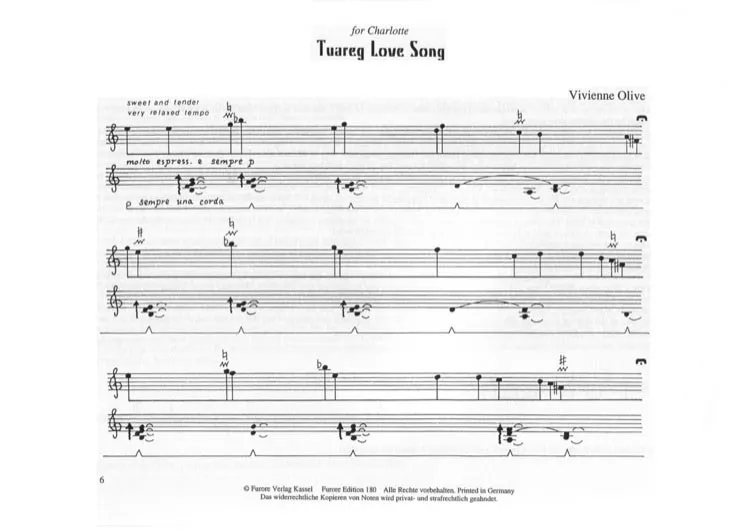 Furore Edition Tuareg Love Song Klaviernoten leicht