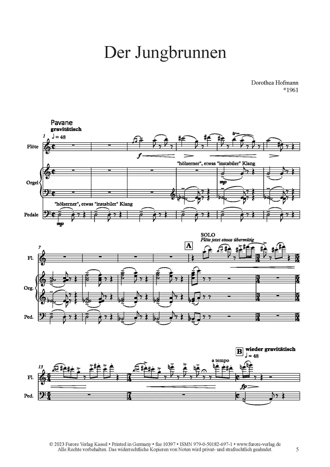 Furore Edition Der Jungbrunnen Flöte Orgel Noten 9 Min