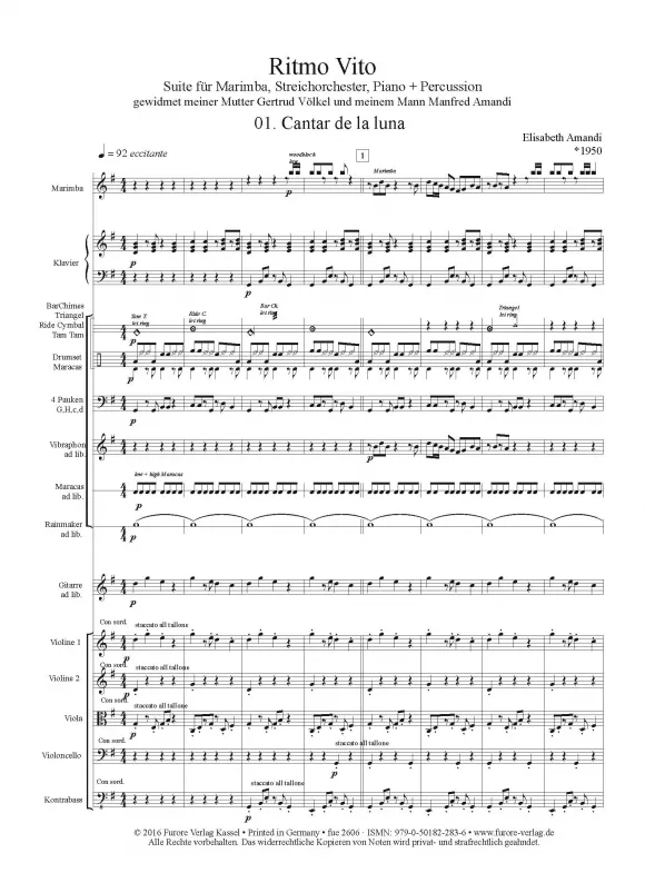 Furore Edition Ritmo Vito Mietmaterial Marimba Streicher