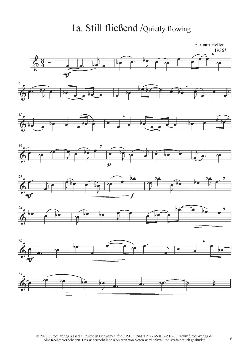 Furore Edition Catchies Variable Songs für Flöte solo Noten
