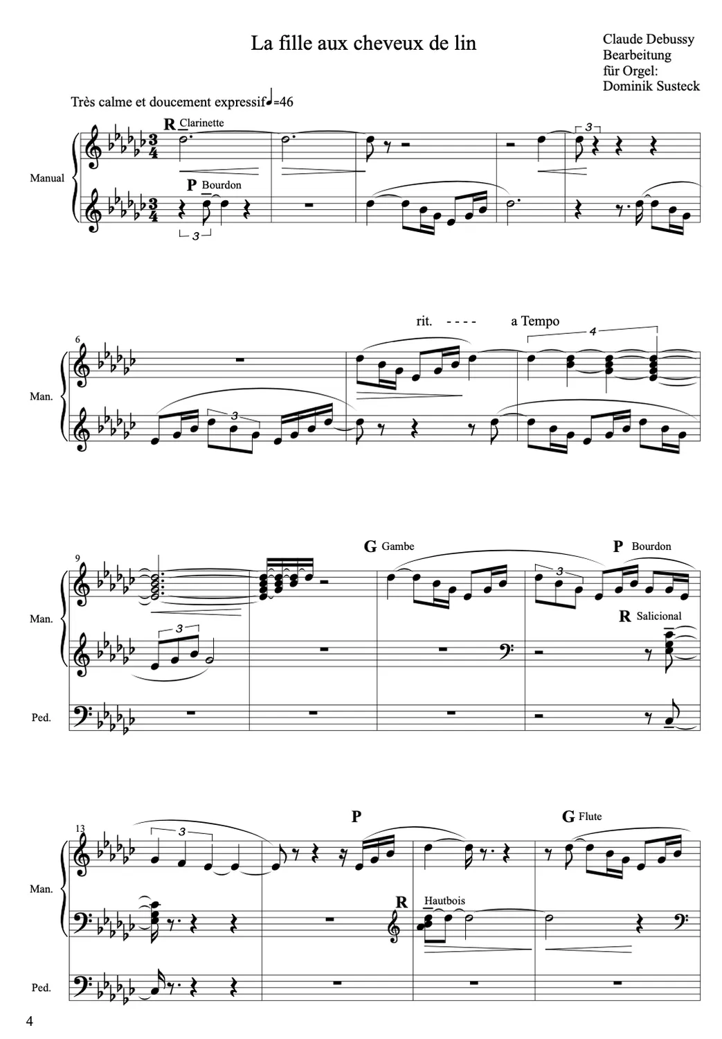 Are Musik Verlag Debussy Preludes Orgelnoten Susteck Are 3037