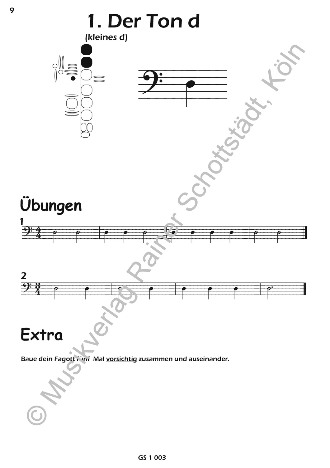 Musikverlag Rainer Schottstädt Die Neue Fagottschule Noten Fagott