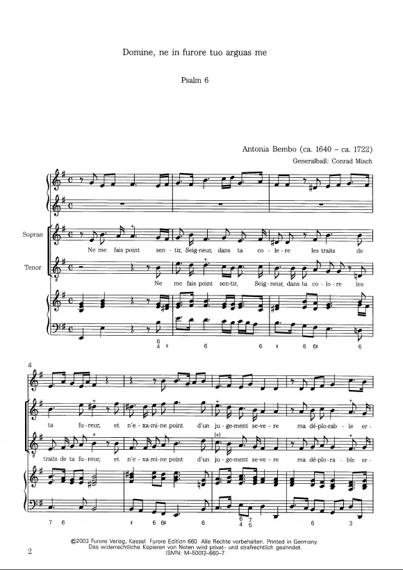 Furore Edition Les sept Psaumes de David Vol. I–VII Partitur und Stimmen