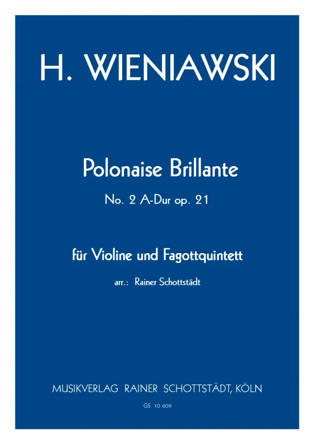 Musikverlag Rainer Schottstädt Polonaise Brillante 2 A-Dur op.21 Noten Violine Fagott